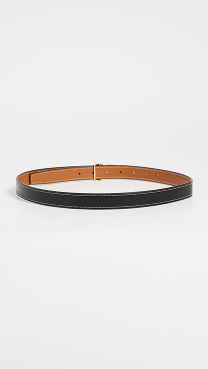 Tory Burch Women's Miller Smooth Reversible Belt 1"