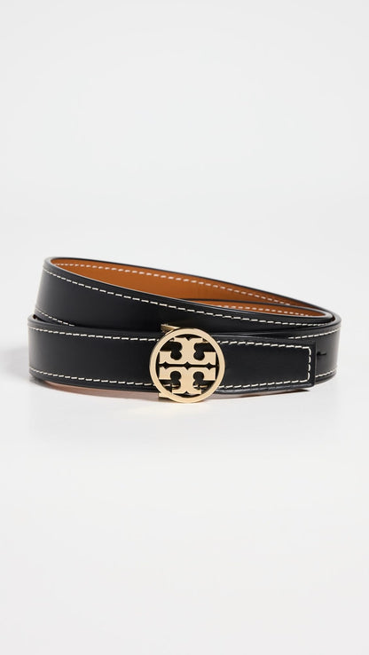 Tory Burch Women's Miller Smooth Reversible Belt 1"