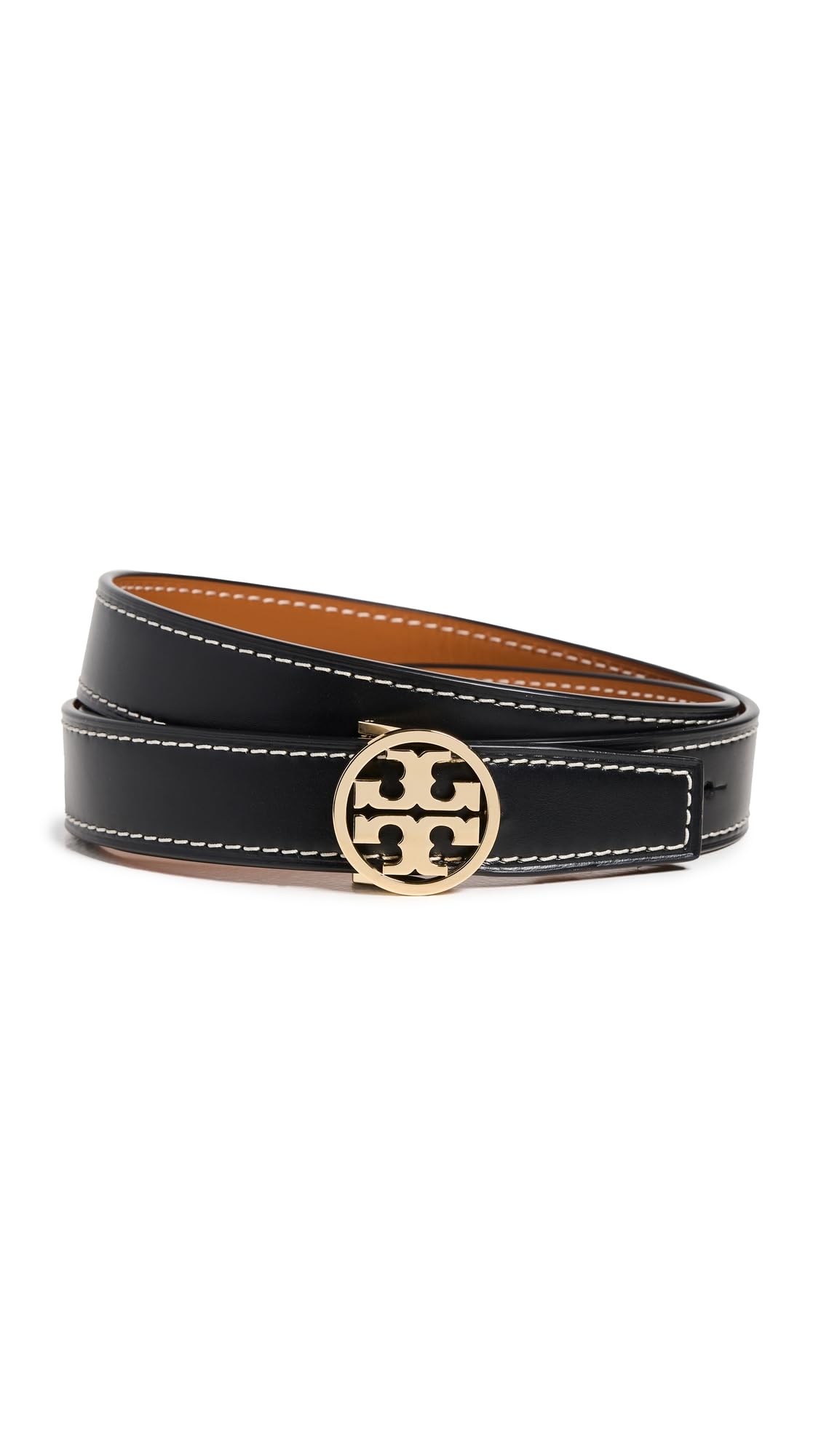 Tory Burch Women's Miller Smooth Reversible Belt 1"