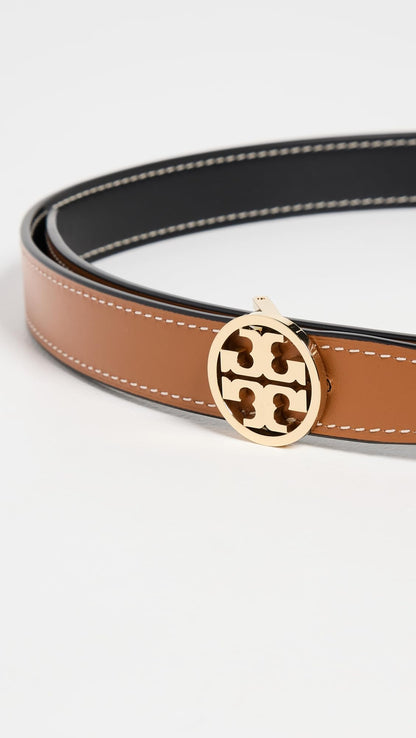 Tory Burch Women's Miller Smooth Reversible Belt 1"