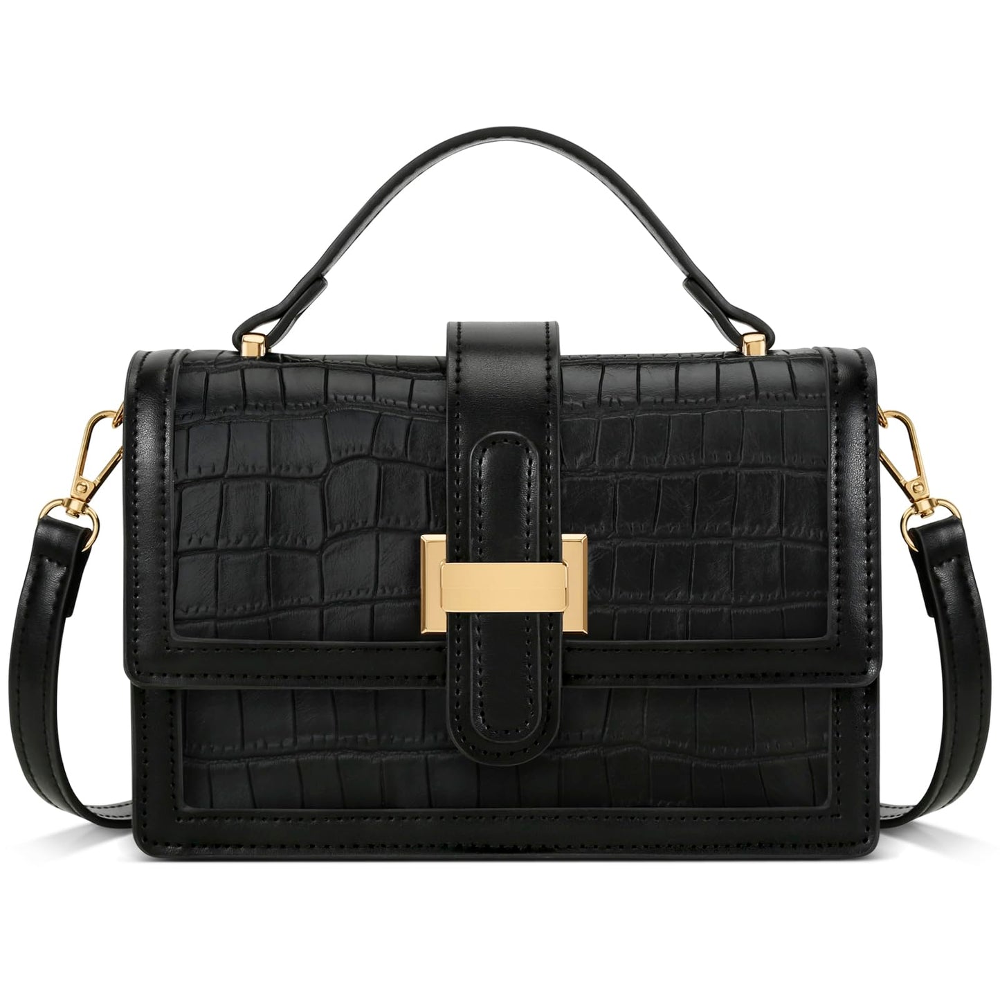 KKXIU Crossbody Bags for Women - Top Handle Purses for Lady, Leather Handbags Shoulder Clutch with Adjustable Shoulder Strap