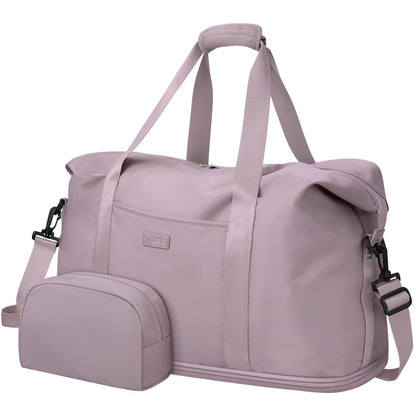 Expandable Travel Duffle Bags Weekender Overnight Bags for Women Men Hospital Bag for Women Labor Delivery with Toiletry Bag Waterproof