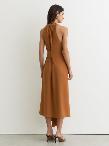 REISS Womens' Maeve Drape Detail Occasion Midi Dress