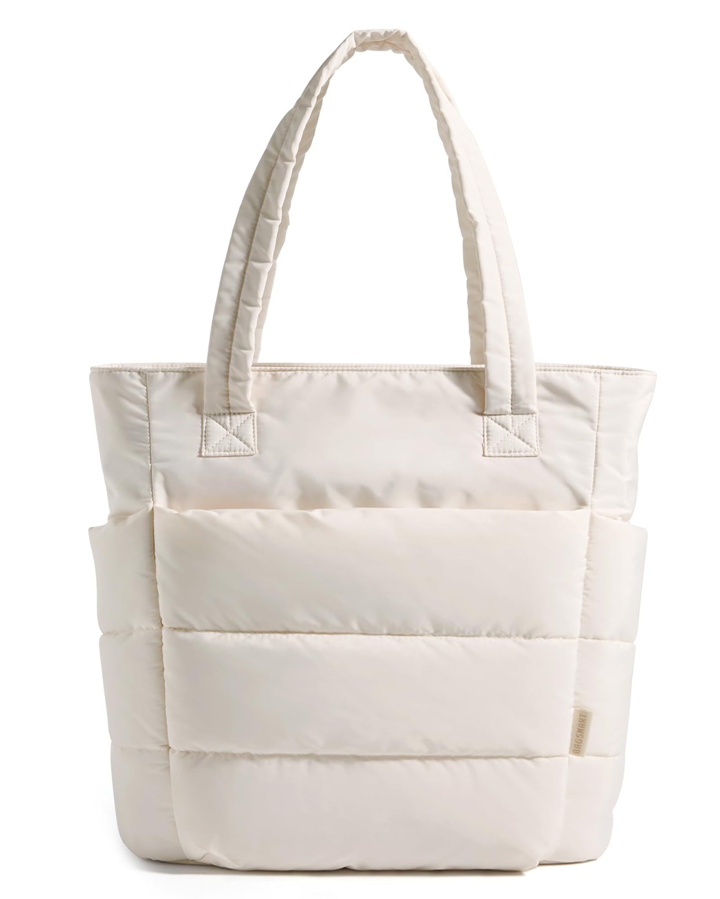 BAGSMART Tote Bag for Women, Lightweight Puffy Tote Bag with Compartments Shoulder Bag Handbag for Travel, Work, Gym