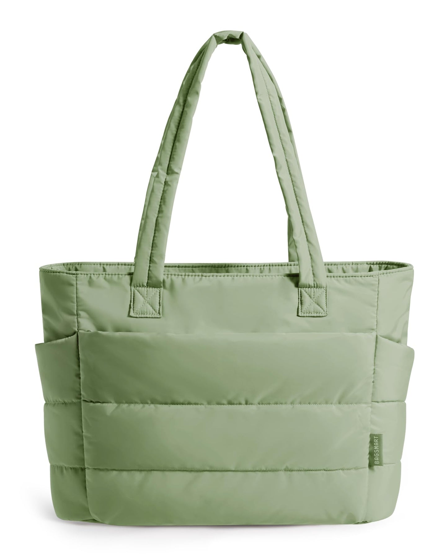BAGSMART Tote Bag for Women, Lightweight Puffy Tote Bag with Compartments Shoulder Bag Handbag for Travel, Work, Gym