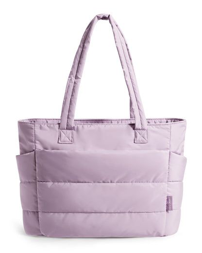 BAGSMART Tote Bag for Women, Lightweight Puffy Tote Bag with Compartments Shoulder Bag Handbag for Travel, Work, Gym