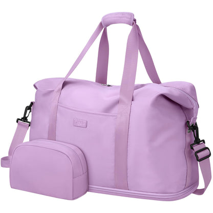 Expandable Travel Duffle Bags Weekender Overnight Bags for Women Men Hospital Bag for Women Labor Delivery with Toiletry Bag Waterproof