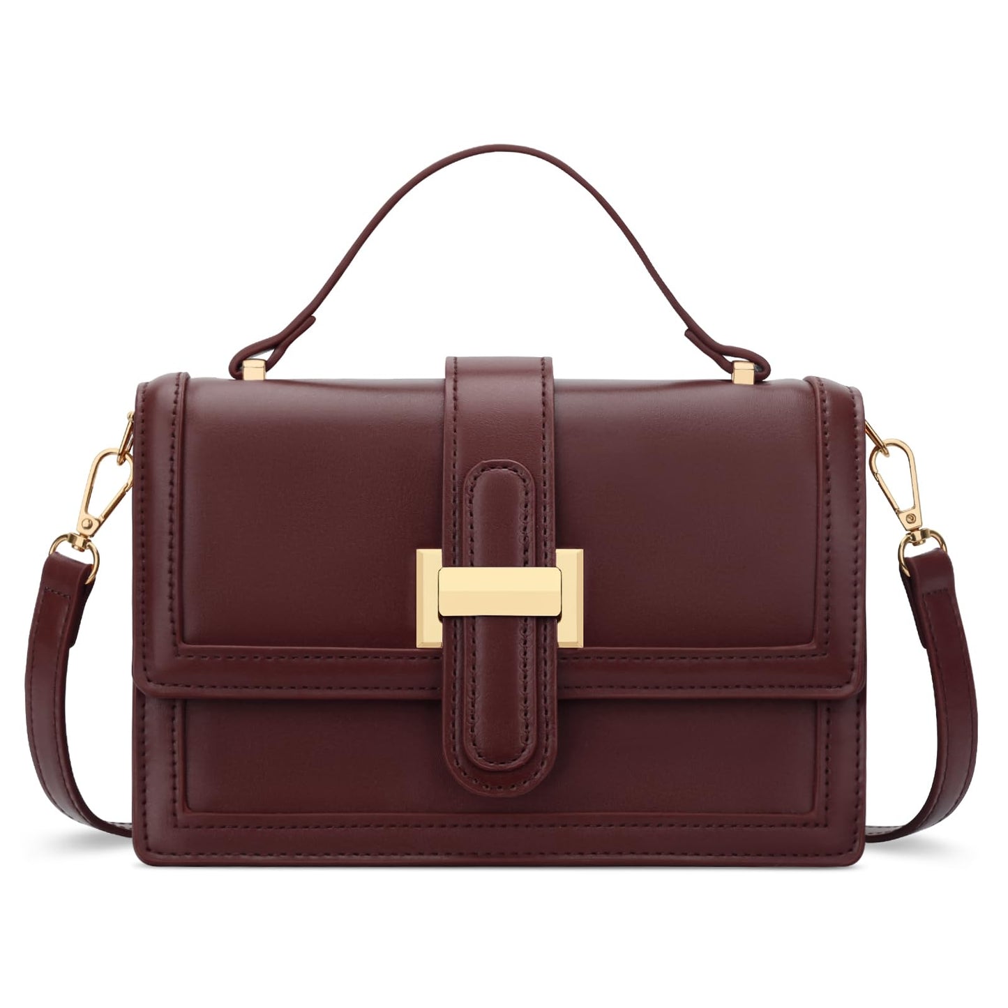 KKXIU Crossbody Bags for Women - Top Handle Purses for Lady, Leather Handbags Shoulder Clutch with Adjustable Shoulder Strap