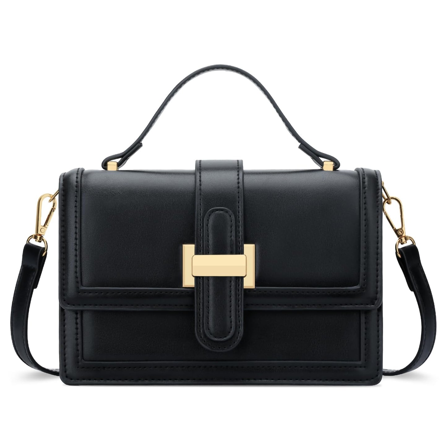 KKXIU Crossbody Bags for Women - Top Handle Purses for Lady, Leather Handbags Shoulder Clutch with Adjustable Shoulder Strap