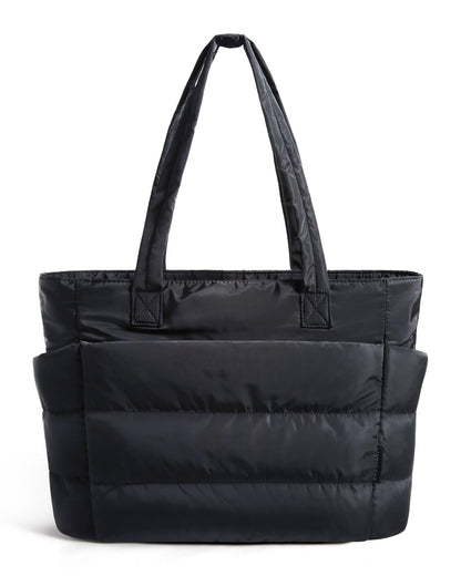 BAGSMART Tote Bag for Women, Lightweight Puffy Tote Bag with Compartments Shoulder Bag Handbag for Travel, Work, Gym