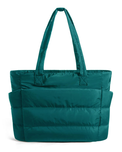 BAGSMART Tote Bag for Women, Lightweight Puffy Tote Bag with Compartments Shoulder Bag Handbag for Travel, Work, Gym