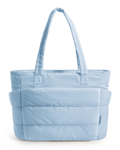 BAGSMART Tote Bag for Women, Lightweight Puffy Tote Bag with Compartments Shoulder Bag Handbag for Travel, Work, Gym