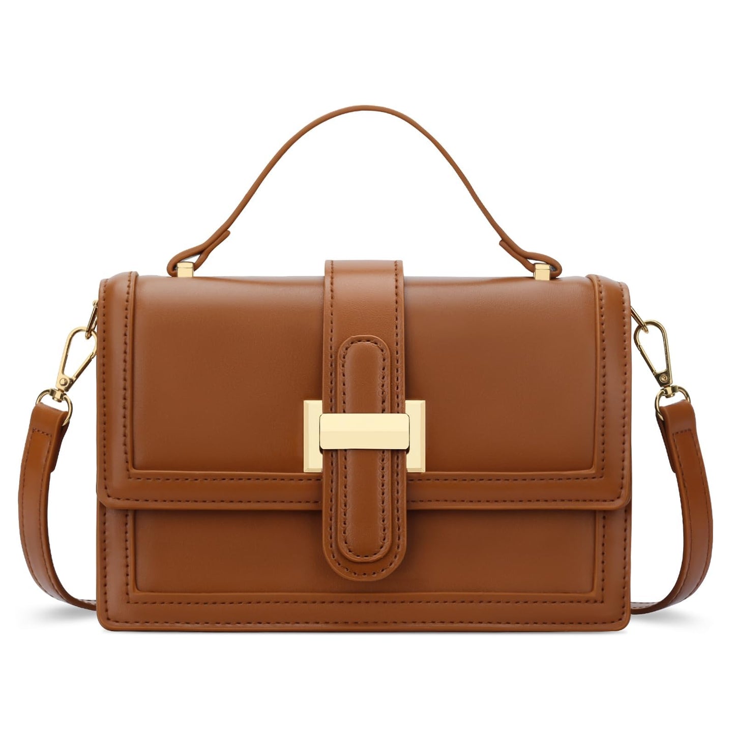 KKXIU Crossbody Bags for Women - Top Handle Purses for Lady, Leather Handbags Shoulder Clutch with Adjustable Shoulder Strap