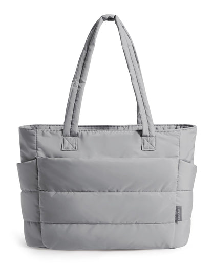 BAGSMART Tote Bag for Women, Lightweight Puffy Tote Bag with Compartments Shoulder Bag Handbag for Travel, Work, Gym
