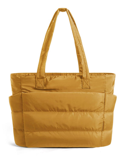 BAGSMART Tote Bag for Women, Lightweight Puffy Tote Bag with Compartments Shoulder Bag Handbag for Travel, Work, Gym