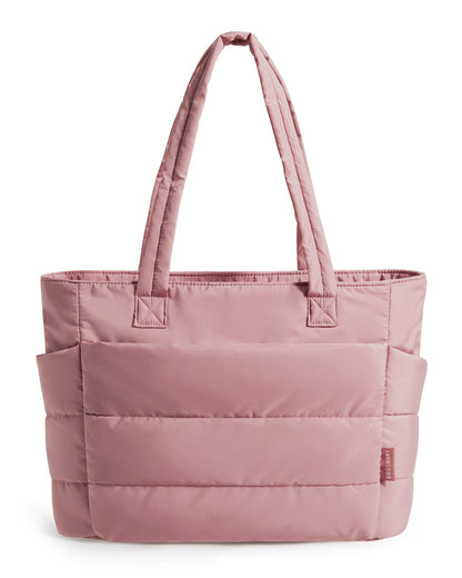 BAGSMART Tote Bag for Women, Lightweight Puffy Tote Bag with Compartments Shoulder Bag Handbag for Travel, Work, Gym