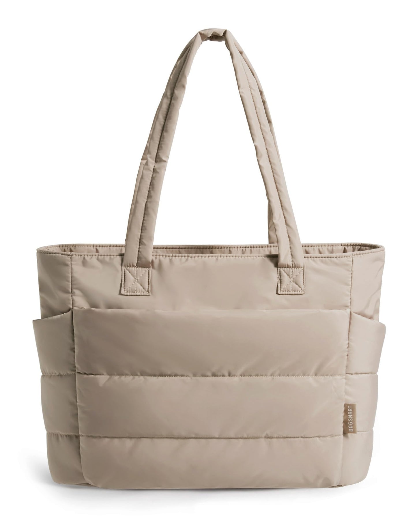 BAGSMART Tote Bag for Women, Lightweight Puffy Tote Bag with Compartments Shoulder Bag Handbag for Travel, Work, Gym