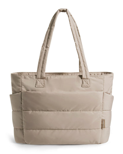 BAGSMART Tote Bag for Women, Lightweight Puffy Tote Bag with Compartments Shoulder Bag Handbag for Travel, Work, Gym