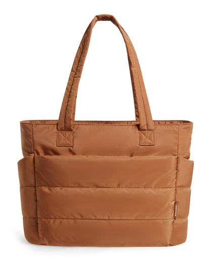 BAGSMART Tote Bag for Women, Lightweight Puffy Tote Bag with Compartments Shoulder Bag Handbag for Travel, Work, Gym