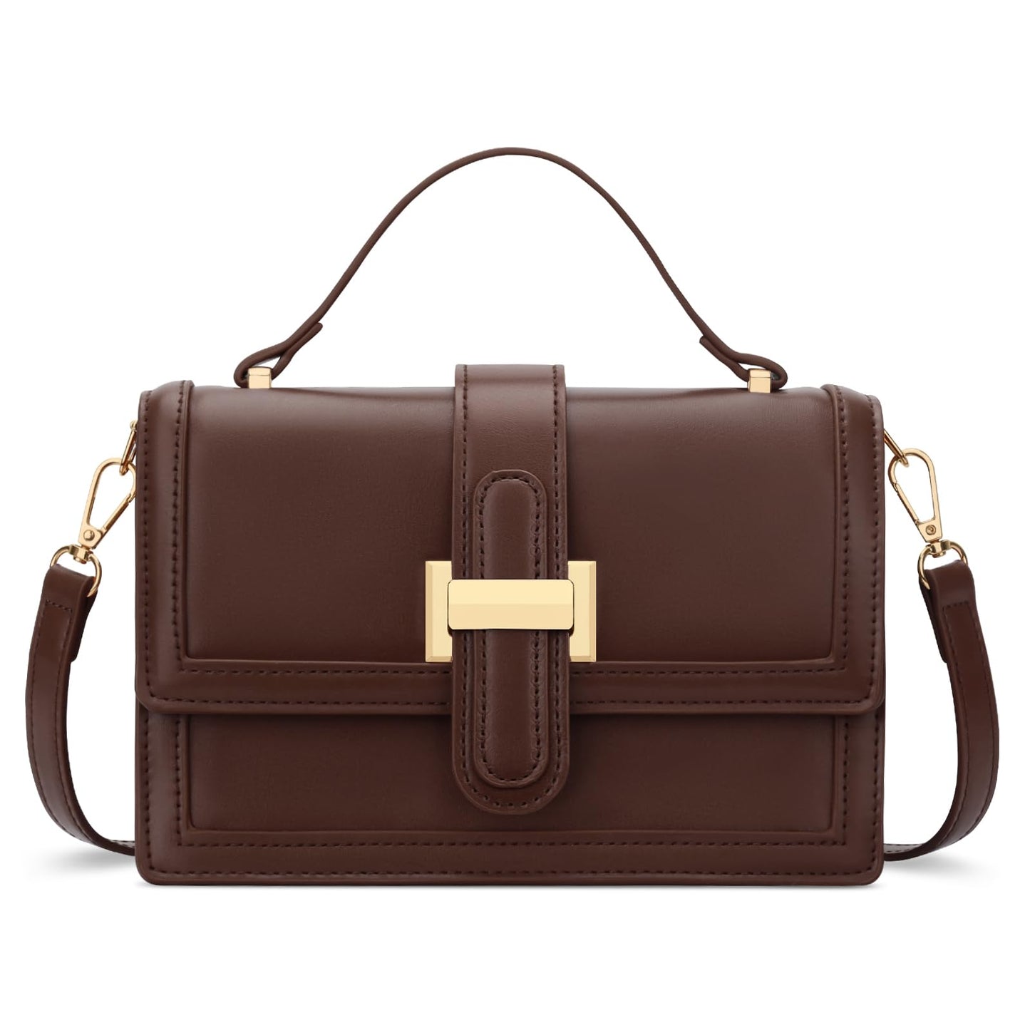 KKXIU Crossbody Bags for Women - Top Handle Purses for Lady, Leather Handbags Shoulder Clutch with Adjustable Shoulder Strap