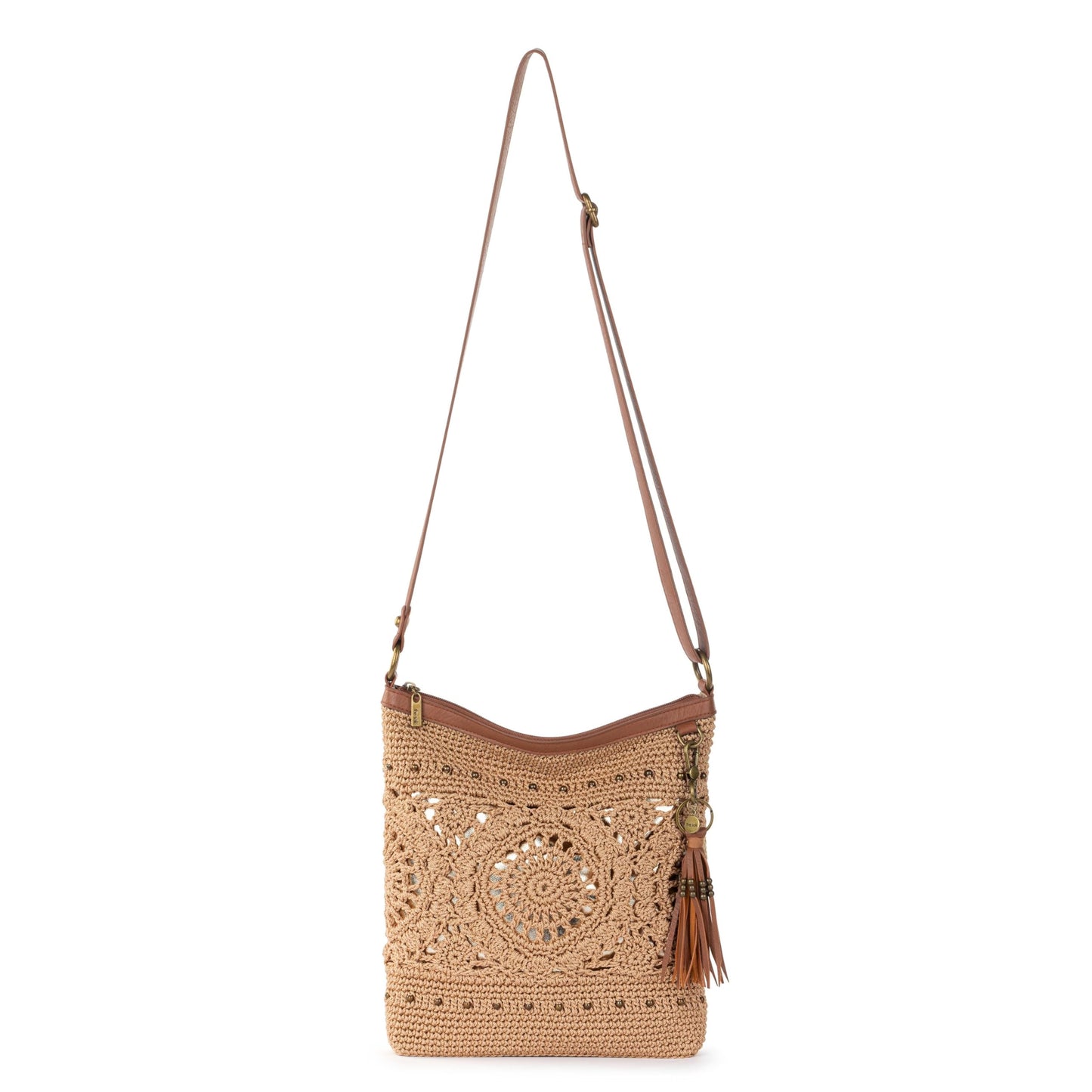 The Sak Lucia Crossbody Bag in Crochet, Convertible Purse with Adjustable Shoulder Strap