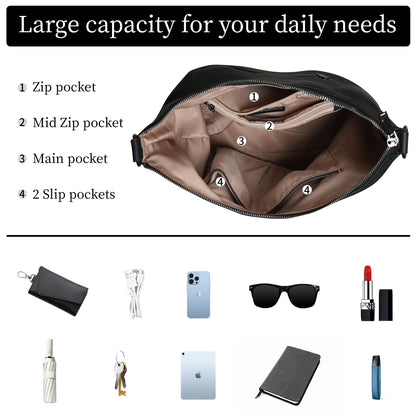 Iswee Hobo Bags for Women Shoulder Handbags Leather Tote Bag and Purses Cross Body Pocketbooks Everyday Work Bag