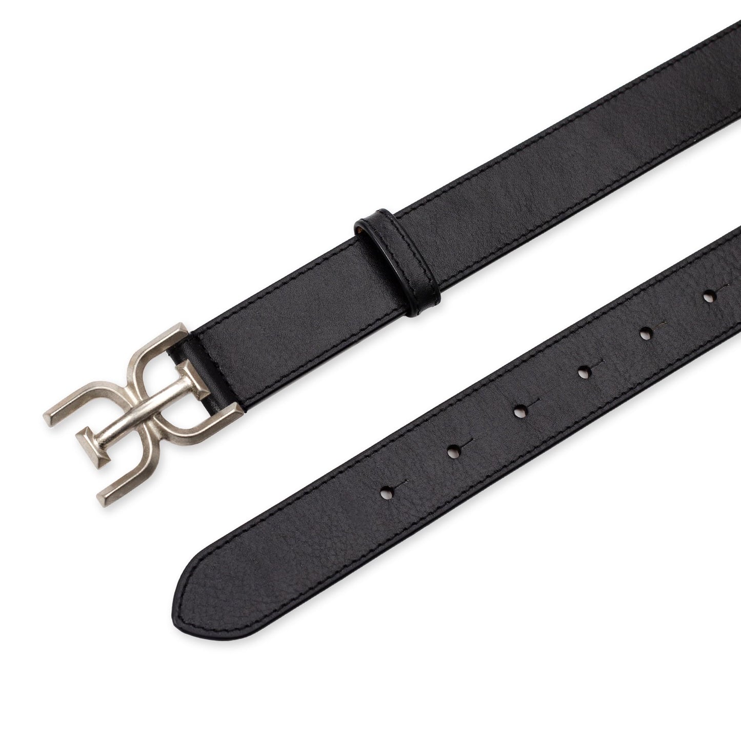 Sam Edelman Women's Fashion Double-E Plaque Logo Buckle Slim Textured Belt for Jeans, Dresses and Trousers