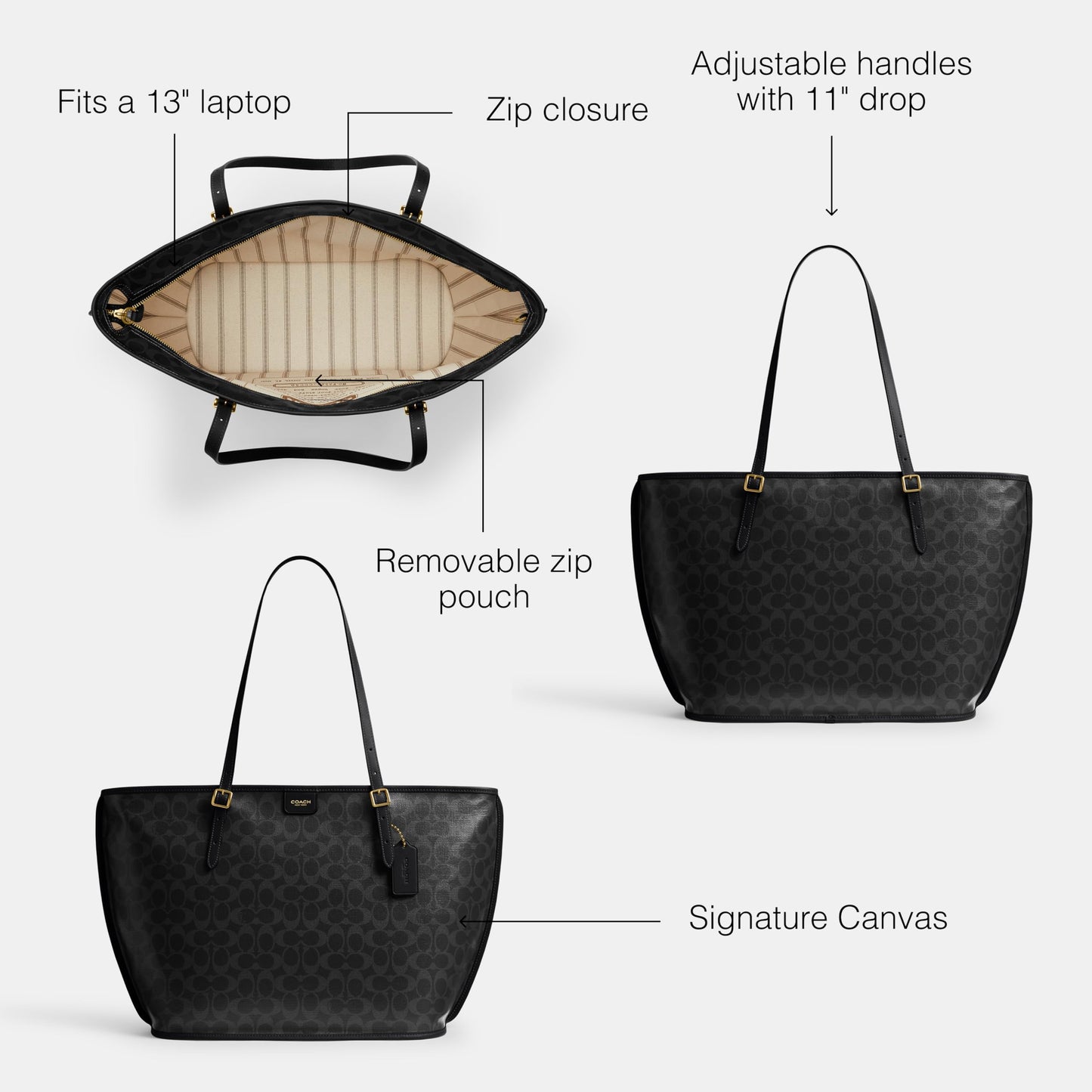 COACH Taxi Tote Bag In Signature Canvas