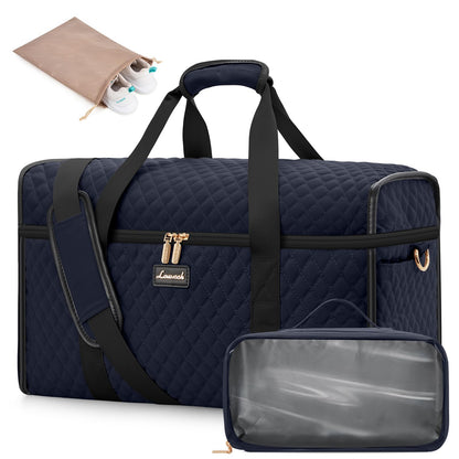 LOVEVOOK Travel Duffle Bag - Weekender & Overnight Bag with Toiletry & Wet Pocket, Carry-On Size, 3pc Set
