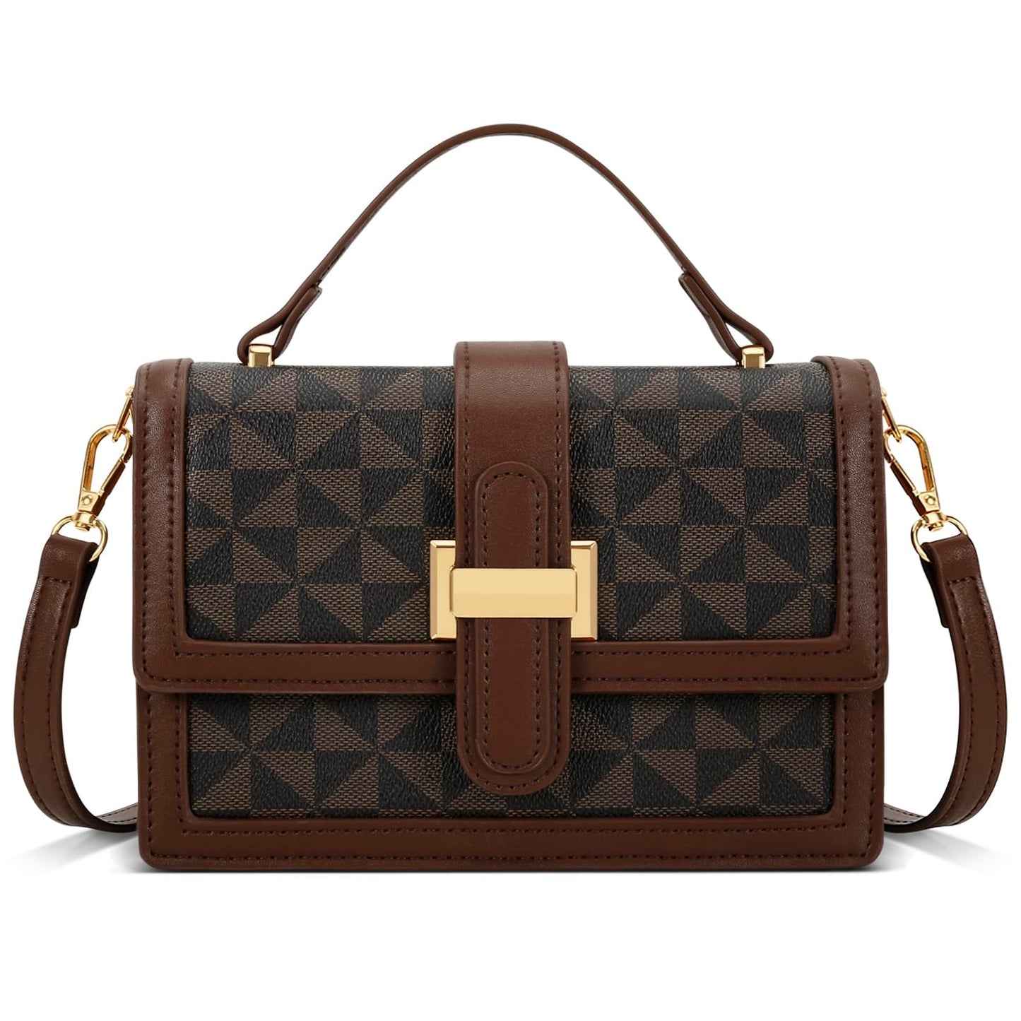 KKXIU Crossbody Bags for Women - Top Handle Purses for Lady, Leather Handbags Shoulder Clutch with Adjustable Shoulder Strap
