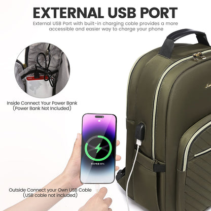 LOVEVOOK Laptop Backpack for Women Work Travel Backpack Purse College Teacher Bags
