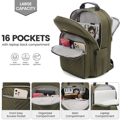 LOVEVOOK Laptop Backpack for Women Work Travel Backpack Purse College Teacher Bags