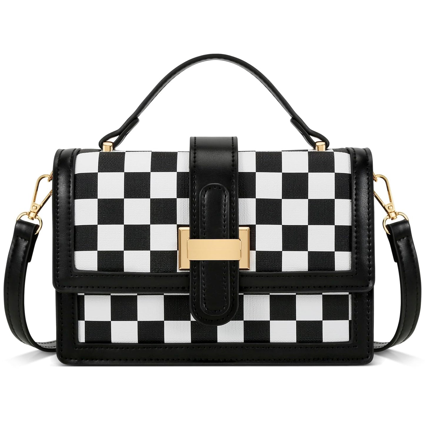 KKXIU Crossbody Bags for Women - Top Handle Purses for Lady, Leather Handbags Shoulder Clutch with Adjustable Shoulder Strap