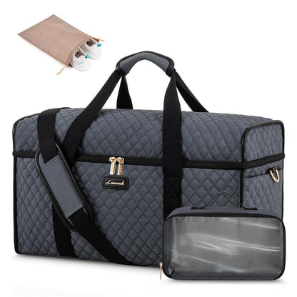 LOVEVOOK Travel Duffle Bag - Weekender & Overnight Bag with Toiletry & Wet Pocket, Carry-On Size, 3pc Set