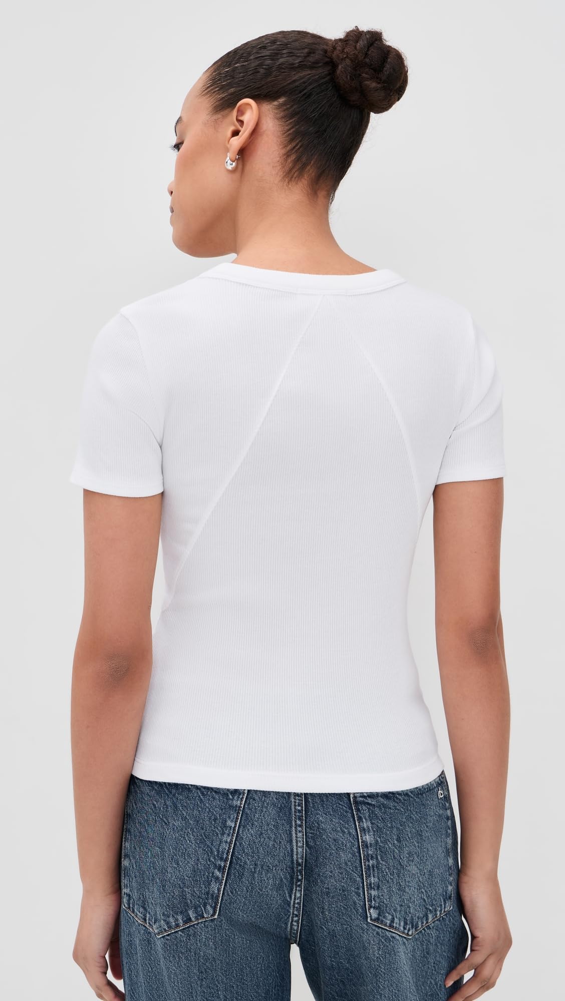 rag & bone Women's The Essential Rib Short Sleeve Crew Tee