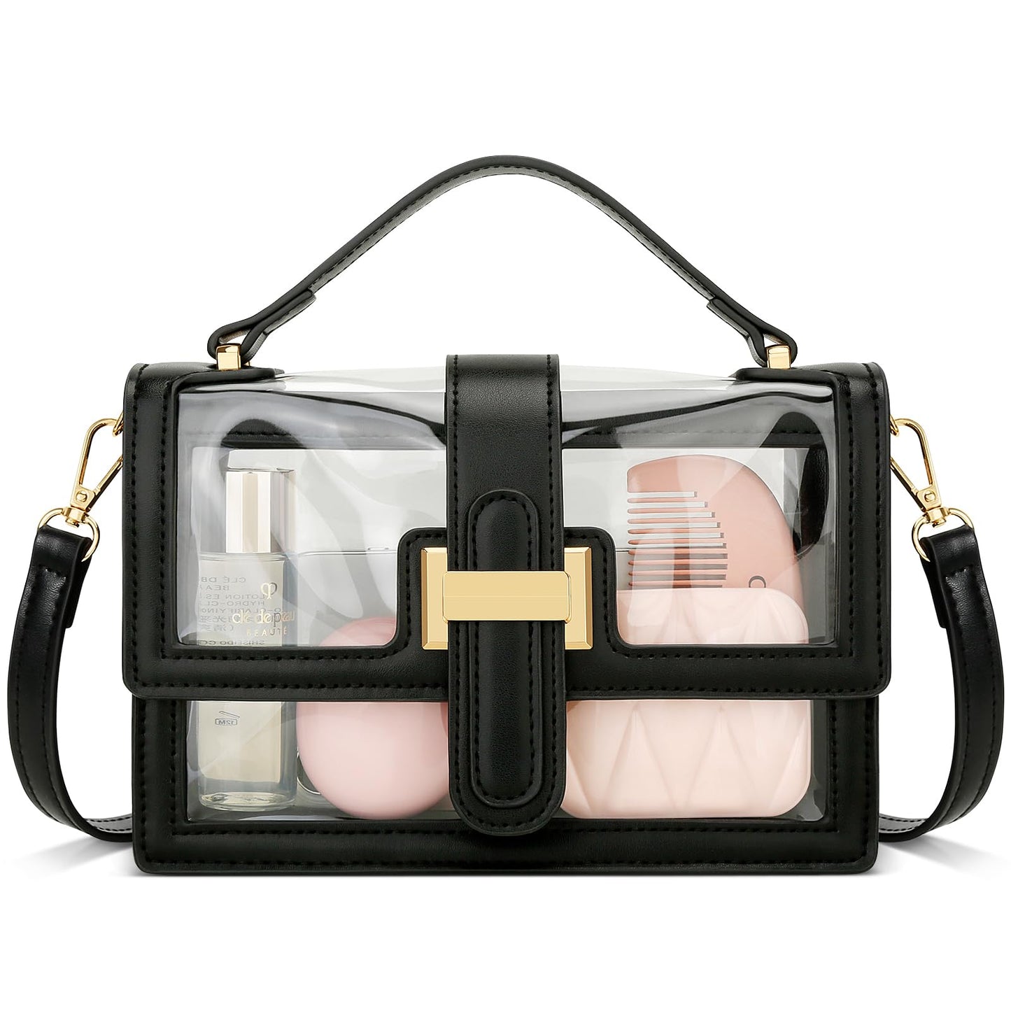 KKXIU Crossbody Bags for Women - Top Handle Purses for Lady, Leather Handbags Shoulder Clutch with Adjustable Shoulder Strap