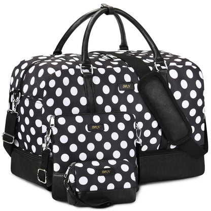 IBFUN Weekender Bags for Women, 21" Weekender Travel Bag, Travel Duffle Bag Carry on Overnight Duffel Bag 3PCS