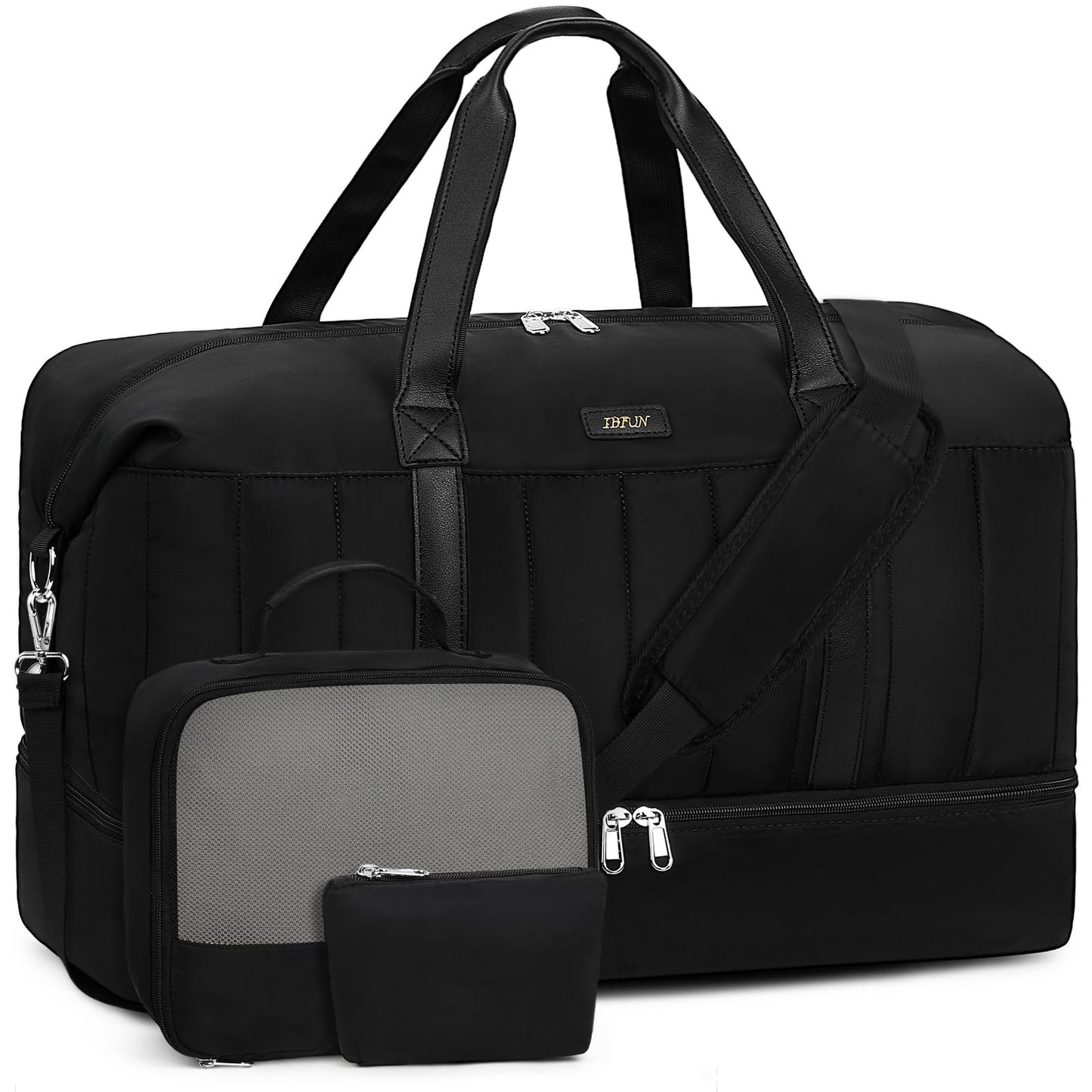 IBFUN Weekender Bags for Women, 21" Weekender Travel Bag, Travel Duffle Bag Carry on Overnight Duffel Bag 3PCS