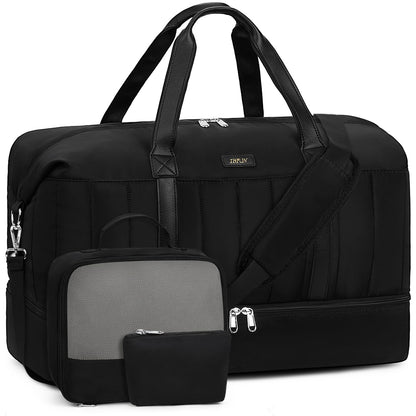 IBFUN Weekender Bags for Women, 21" Weekender Travel Bag, Travel Duffle Bag Carry on Overnight Duffel Bag 3PCS