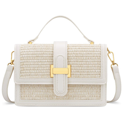 KKXIU Crossbody Bags for Women - Top Handle Purses for Lady, Leather Handbags Shoulder Clutch with Adjustable Shoulder Strap