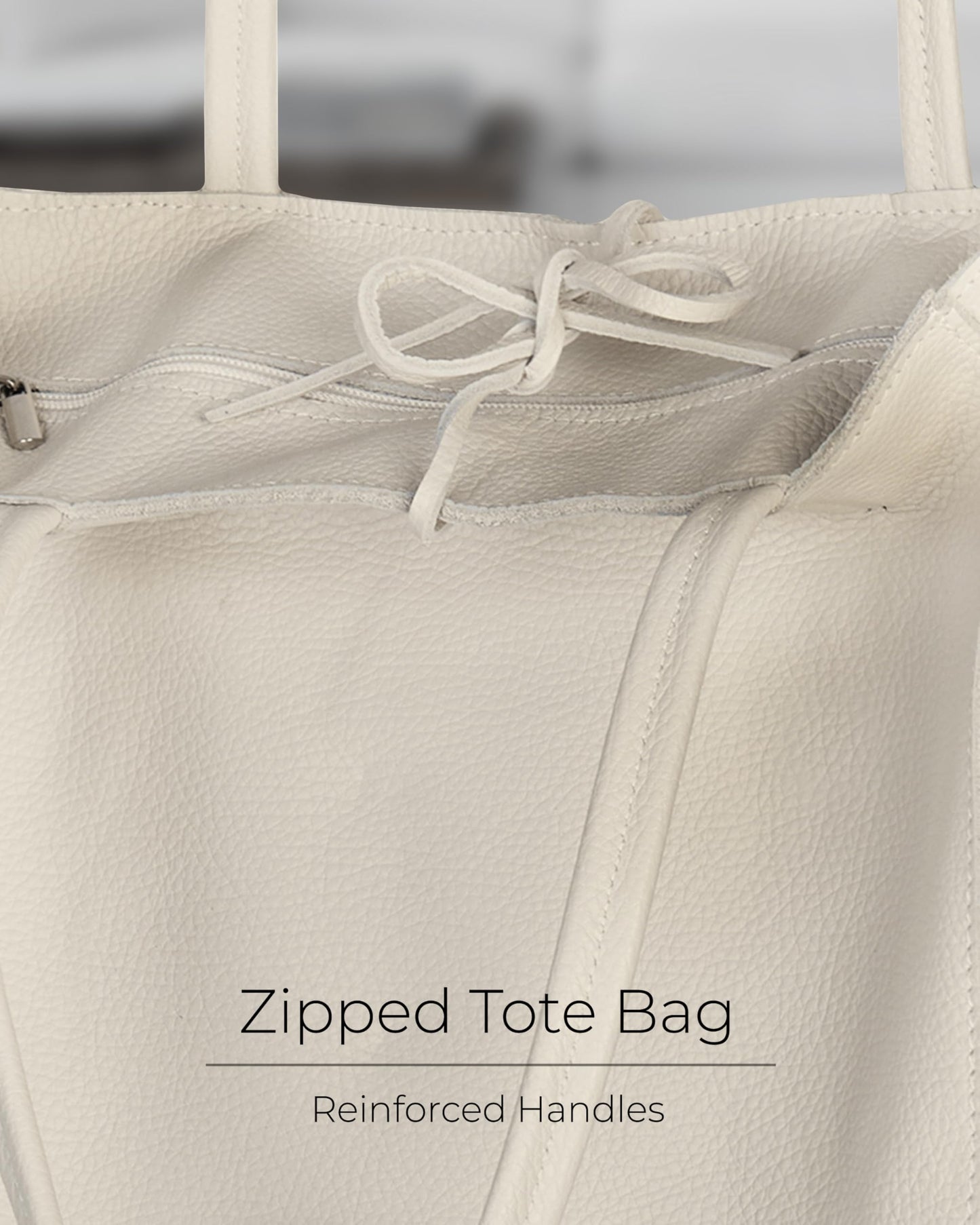 TAKEASY Genuine Italian Leather Tote Bag for Women, Large Slouchy Purse