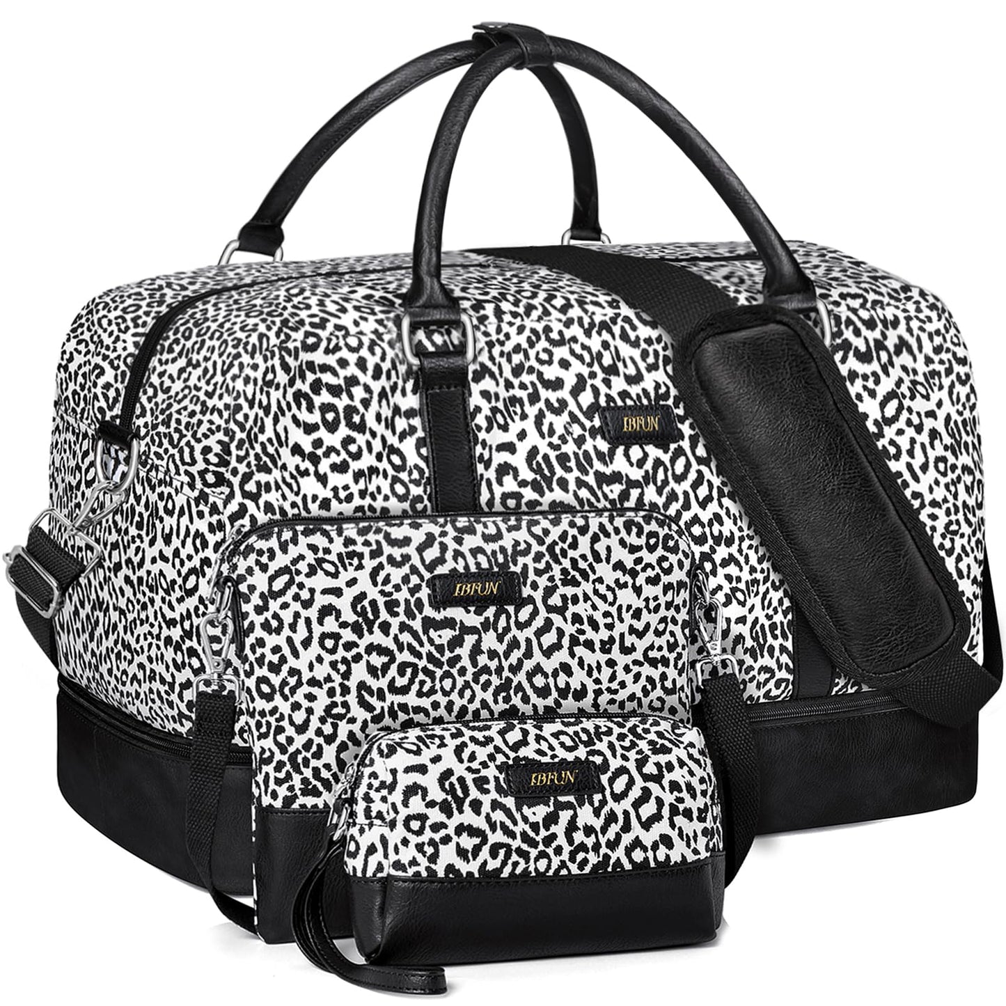 IBFUN Weekender Bags for Women, 21" Weekender Travel Bag, Travel Duffle Bag Carry on Overnight Duffel Bag 3PCS