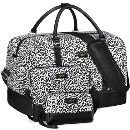 IBFUN Weekender Bags for Women, 21" Weekender Travel Bag, Travel Duffle Bag Carry on Overnight Duffel Bag 3PCS