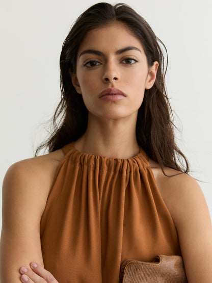 REISS Womens' Maeve Drape Detail Occasion Midi Dress