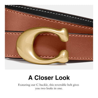 COACH 25mm Sculpted C Reversible Belt