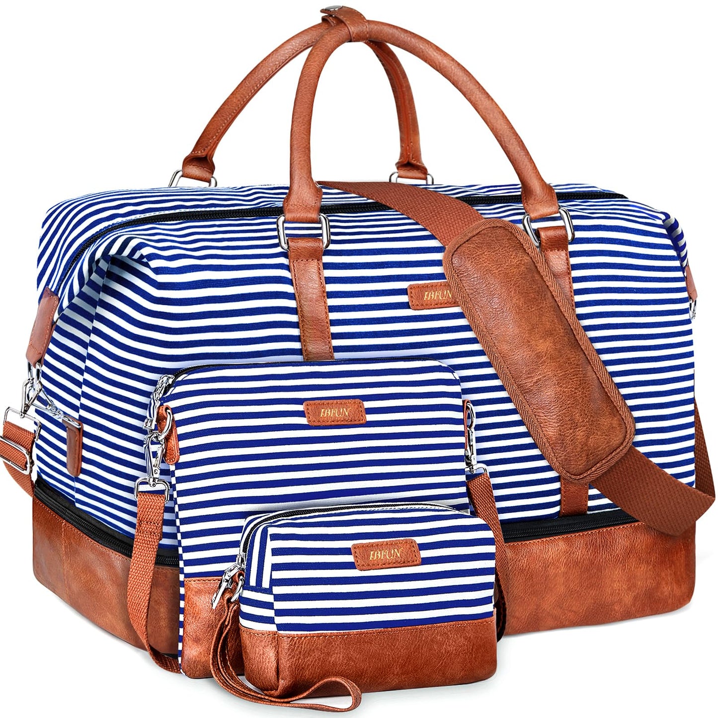 IBFUN Weekender Bags for Women, 21" Weekender Travel Bag, Travel Duffle Bag Carry on Overnight Duffel Bag 3PCS