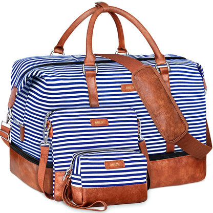 IBFUN Weekender Bags for Women, 21" Weekender Travel Bag, Travel Duffle Bag Carry on Overnight Duffel Bag 3PCS