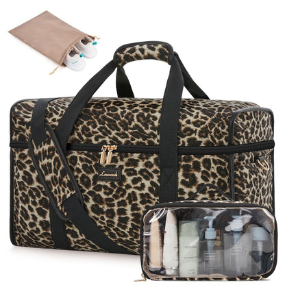 LOVEVOOK Travel Duffle Bag - Weekender & Overnight Bag with Toiletry & Wet Pocket, Carry-On Size, 3pc Set