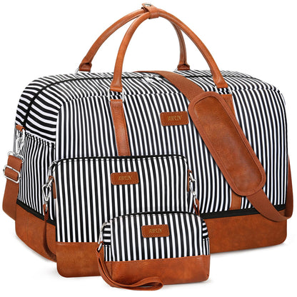 IBFUN Weekender Bags for Women, 21" Weekender Travel Bag, Travel Duffle Bag Carry on Overnight Duffel Bag 3PCS