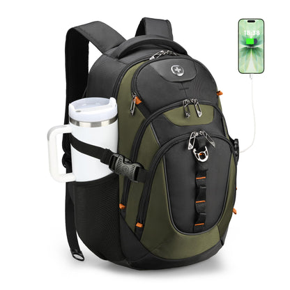 Swissdigital Business Travel Laptop Backpack-for Man and Woman with Smart USB Charging Port Fits 15.6 inches laptops, Blue